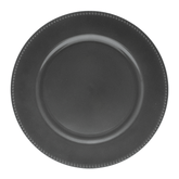 Sousplat Prato de Mesa Shine Cinza Redondo - 33cm - Ela Decora